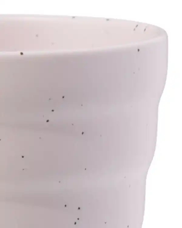 Bild 2 von Kaffeetasse 200 ml, Trend, Steingut, gesprenkelt, rosa