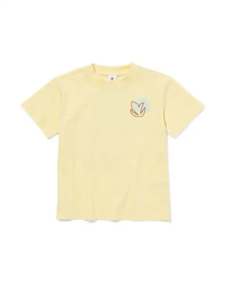 Bild 2 von Kinder-T-Shirt mit Blättern hellgelb