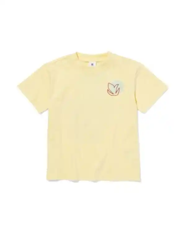 Bild 2 von Kinder-T-Shirt mit Blättern hellgelb