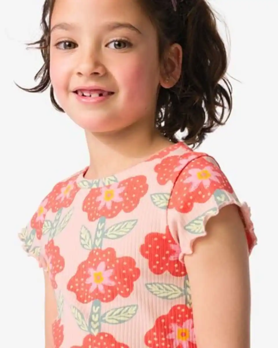 Bild 4 von Kinder-T-Shirt, Jersey, geblümt hellrosa