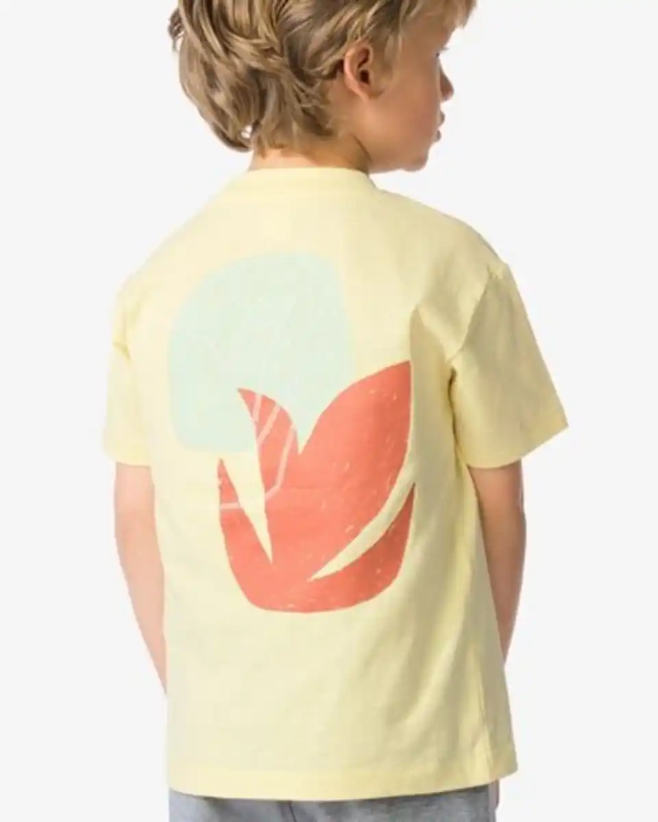 Bild 1 von Kinder-T-Shirt mit Blättern hellgelb