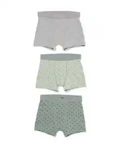 Kinder-Boxershorts aus Baumwolle – 3 Stück grün