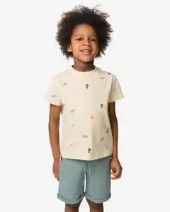 Kinder-T-Shirt Surfbrett ecru
