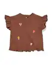 Bild 1 von Baby-T-Shirt Jersey Blumen braun