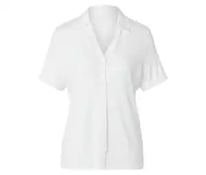Blusenshirt mit Knopfleiste, weiß