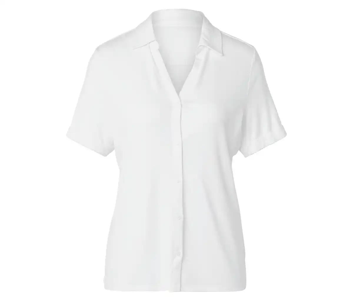 Bild 1 von Blusenshirt mit Knopfleiste, weiß