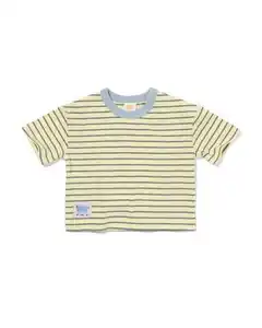 Baby-T-Shirt gestreift hellgelb