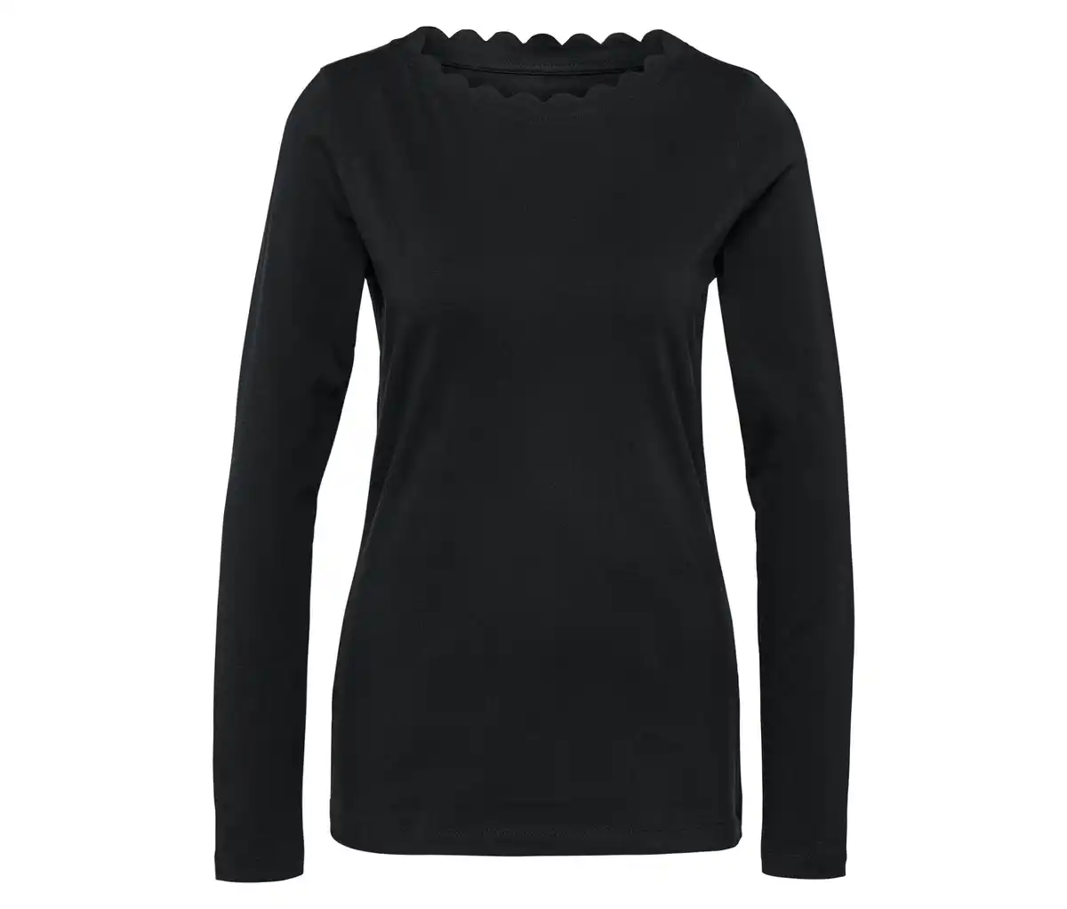 Bild 1 von Shirt mit Wellenkante, schwarz