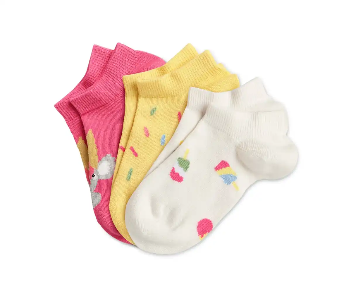 Bild 1 von 3 Paar Kinder-Sneakersocken, Eis