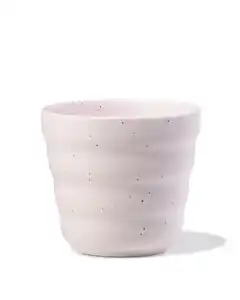 Kaffeetasse 200 ml, Trend, Steingut, gesprenkelt, rosa