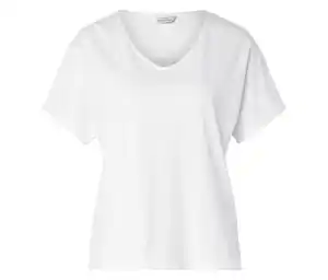 Shirt aus Leinenmix, weiß