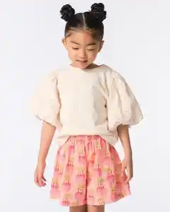 Kinder-T-Shirt bestickt ecru