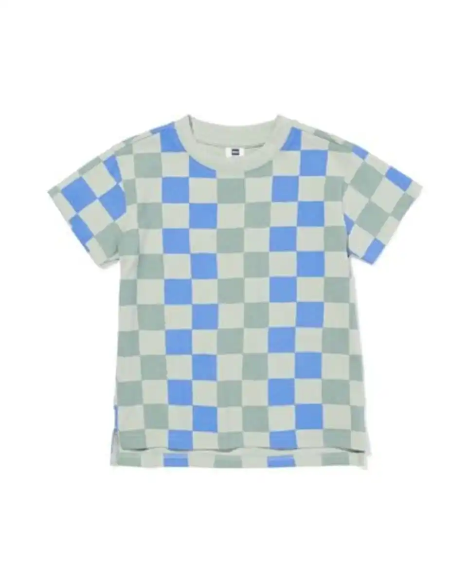 Bild 2 von Kinder T-Shirt mit Karomuster grün