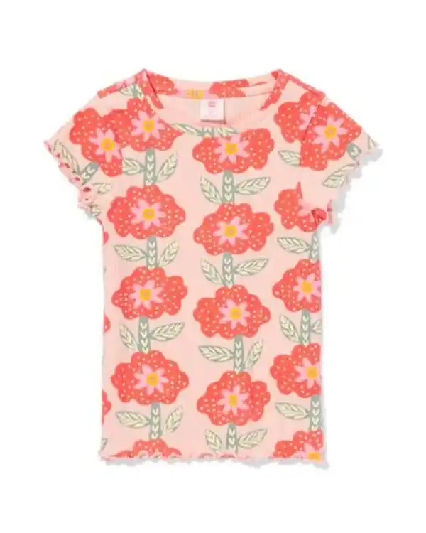 Bild 2 von Kinder-T-Shirt, Jersey, geblümt hellrosa