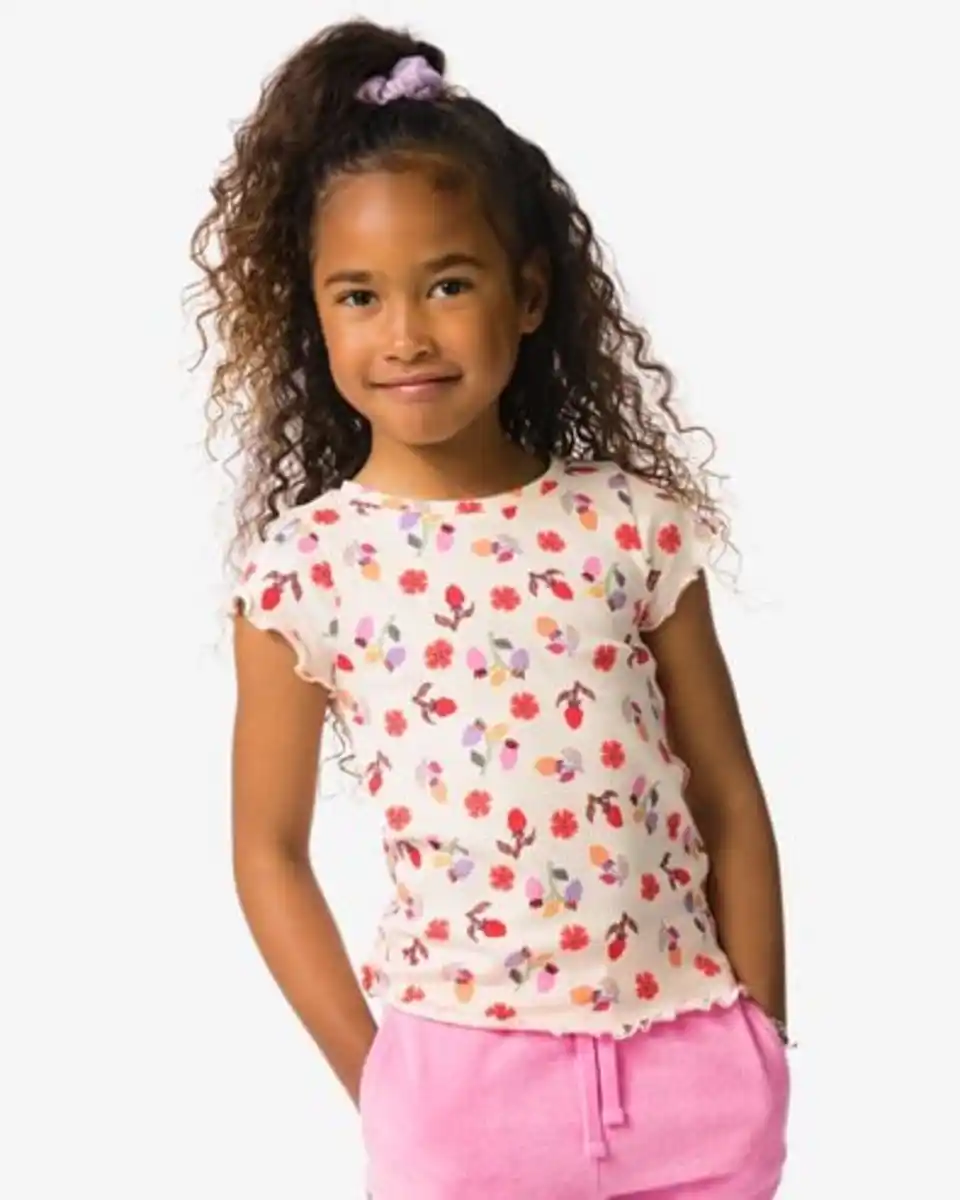 Bild 1 von Kinder-T-Shirt, Jersey, geblümt ecru