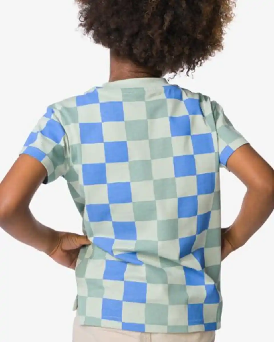 Bild 4 von Kinder T-Shirt mit Karomuster grün