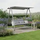 Bild 1 von Hollywoodschaukel Ilva Blu Grau Outdoorstoff/Metall, Hellgrau