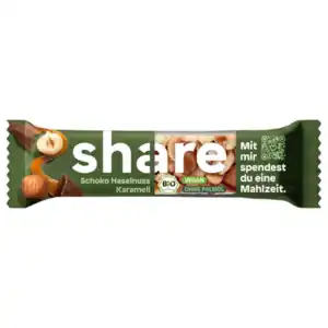 share Bio Schoko Haselnuss Karamell Riegel 35g