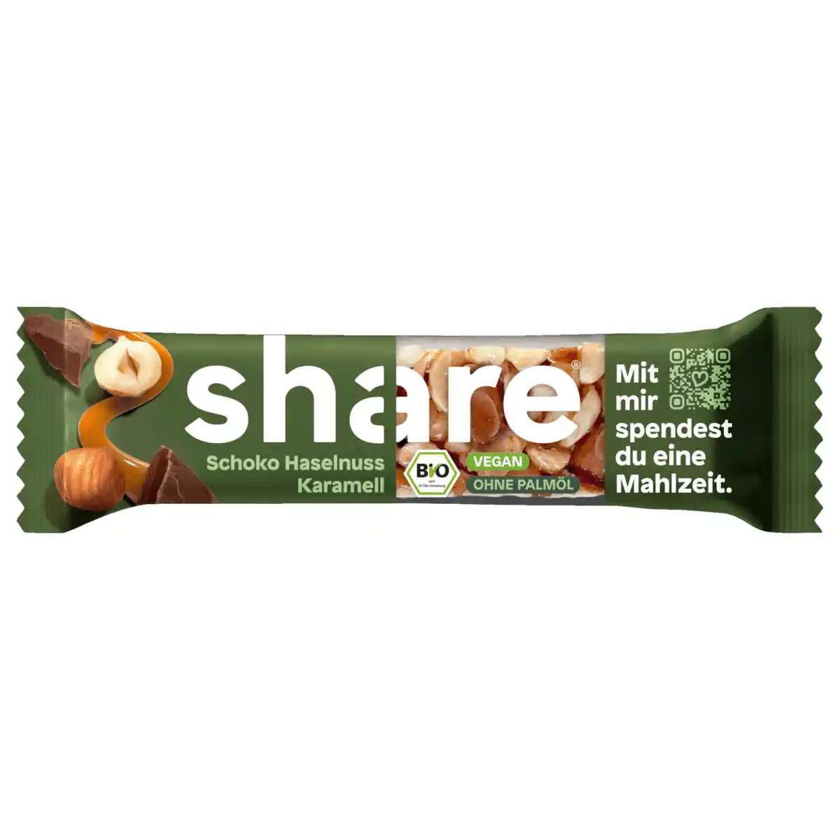 Bild 1 von share Bio Schoko Haselnuss Karamell Riegel 35g