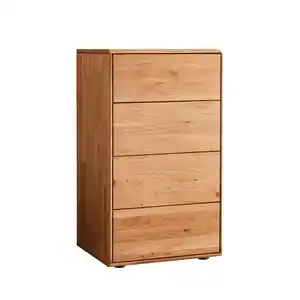 Livetastic Kommode, Wildeiche, Holz, Wildeiche, massiv, 4 Schublade(n) Schubladen, 51x91x40 cm, Wohnzimmer, Kommoden & Sideboards, Kommoden