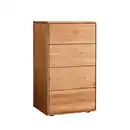 Bild 1 von Livetastic Kommode, Wildeiche, Holz, Wildeiche, massiv, 4 Schublade(n) Schubladen, 51x91x40 cm, Wohnzimmer, Kommoden & Sideboards, Kommoden