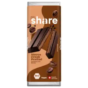 share Bio Tafelschokolade Mocca Crush Praliné Zartbitter 80g