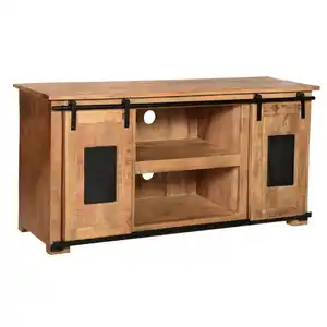 Mid.you Lowboard, Natur, Schwarz, Holz, Metall, Mangoholz, massiv, 130x63x40 cm, Holzmöbel, Kleinmöbel Holz, Holzkommoden, Lowboards Holz