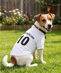 Fan-Shirt für Hunde, weiß