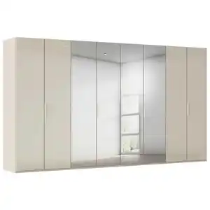 Novel Drehtürenschrank, Champagner, Metall, 10 Fächer, 3 Schublade(n) Schubladen, 400x223x61 cm, Blauer Engel, BQ - Bündnis für Qualität, Made in Germany, DIN EN ISO 50001, Typenauswahl, Beimöb