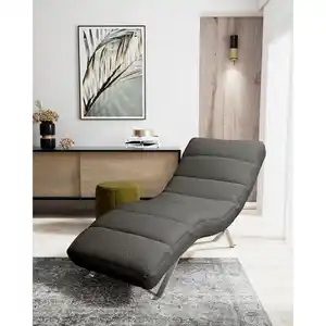 Livetastic Relaxliege Swing, Anthrazit, Textil, 1-Sitzer, 65x65-95x171 cm, Made in EU, Relaxfunktion, Rücken echt, Wohnzimmer, Sessel, Relaxliegen