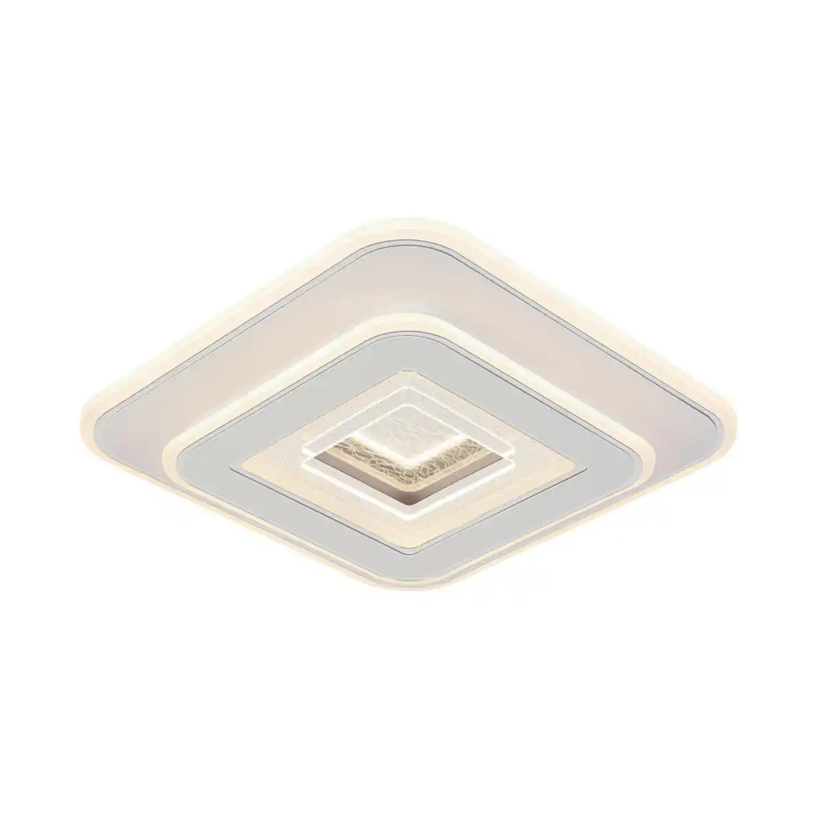 Bild 1 von Novel Led-Deckenleuchte Levels, Weiß, Chrom, Metall, Kunststoff, Uni,Uni, quadratisch,quadratisch, 35x6x35 cm, 3-fach schaltbar, Farbtemperaturwechsler, Lampen & Leuchten, Innenbeleuchtung, Leuchten