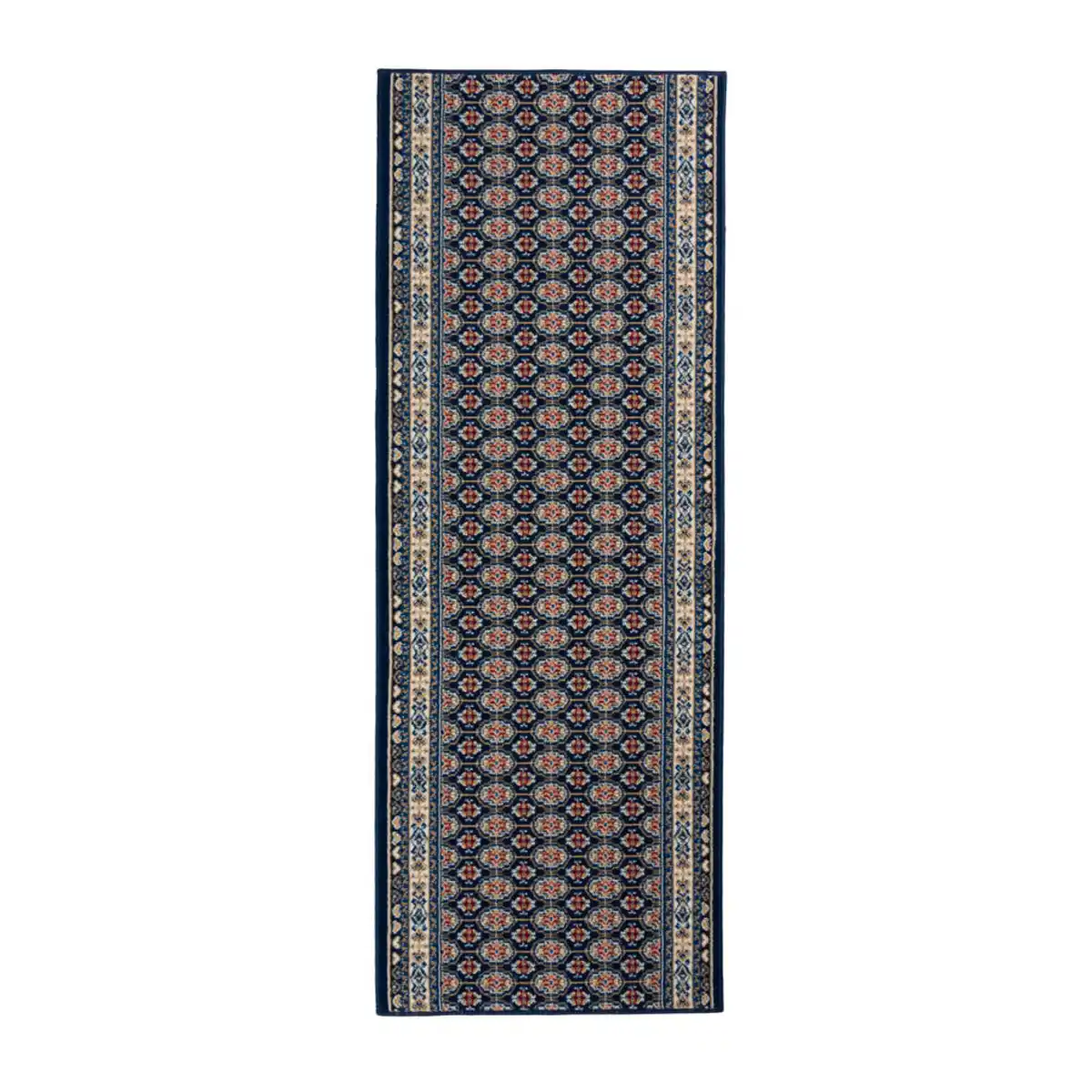 Bild 1 von Läufer Shiraz, Creme, Dunkelblau, Beige, Textil, orientalisch, rechteckig, 60x200 cm, Grüner Punkt, Textiles Vertrauen - Oeko-Tex®, Reach, Made in EU, Oeko-Tex® Standard 100, Made in Europe, Oeko