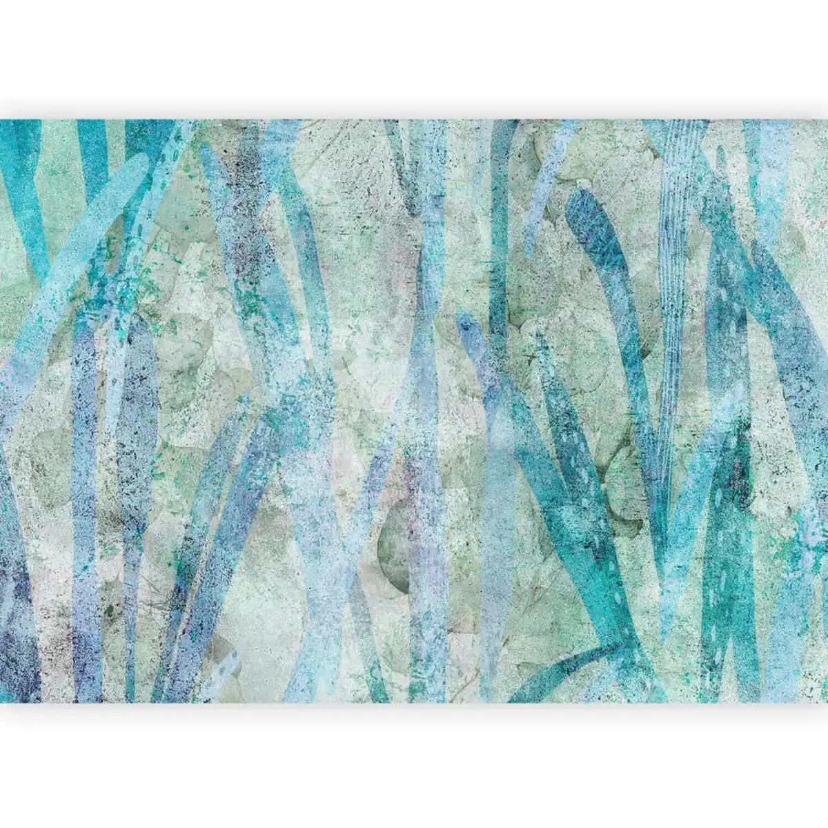 Bild 1 von artgeist Fototapete, Hellblau, Salbeigrün, Textil, Abstraktes, 400x280 cm, CE, Tapeten & Wandverkleidungen, Fototapeten