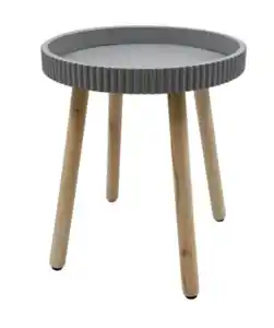 Beistelltisch aus Holz, grau