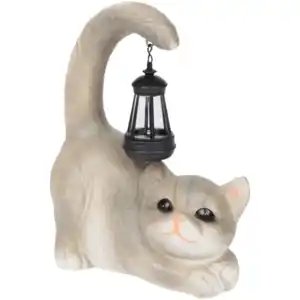 Gartenfigur mit Solarlampe