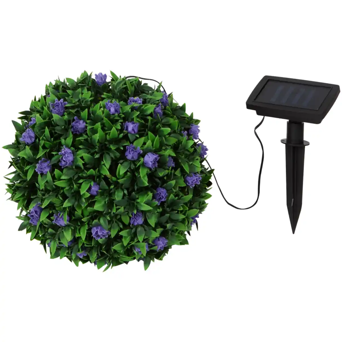 Bild 2 von Kunstblumenkugel mit Solarbeleuchtung