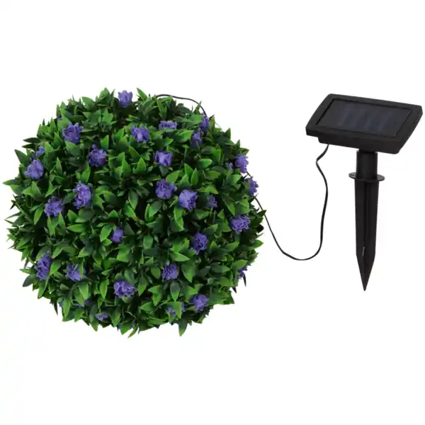Bild 2 von Kunstblumenkugel mit Solarbeleuchtung