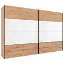 Bild 1 von Dieter Knoll Schwebetürenschrank Omega, Weiß, Eiche Artisan, Holzwerkstoff, 8 Fächer, 4 Schublade(n) Schubladen, 306x222x68 cm, Blauer Engel, BQ - Bündnis für Qualität, Made in Germany, Typenau