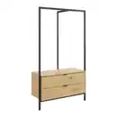 Bild 1 von Garderobe Connor Eichefarben/Schwarz MDF, Eichefarben