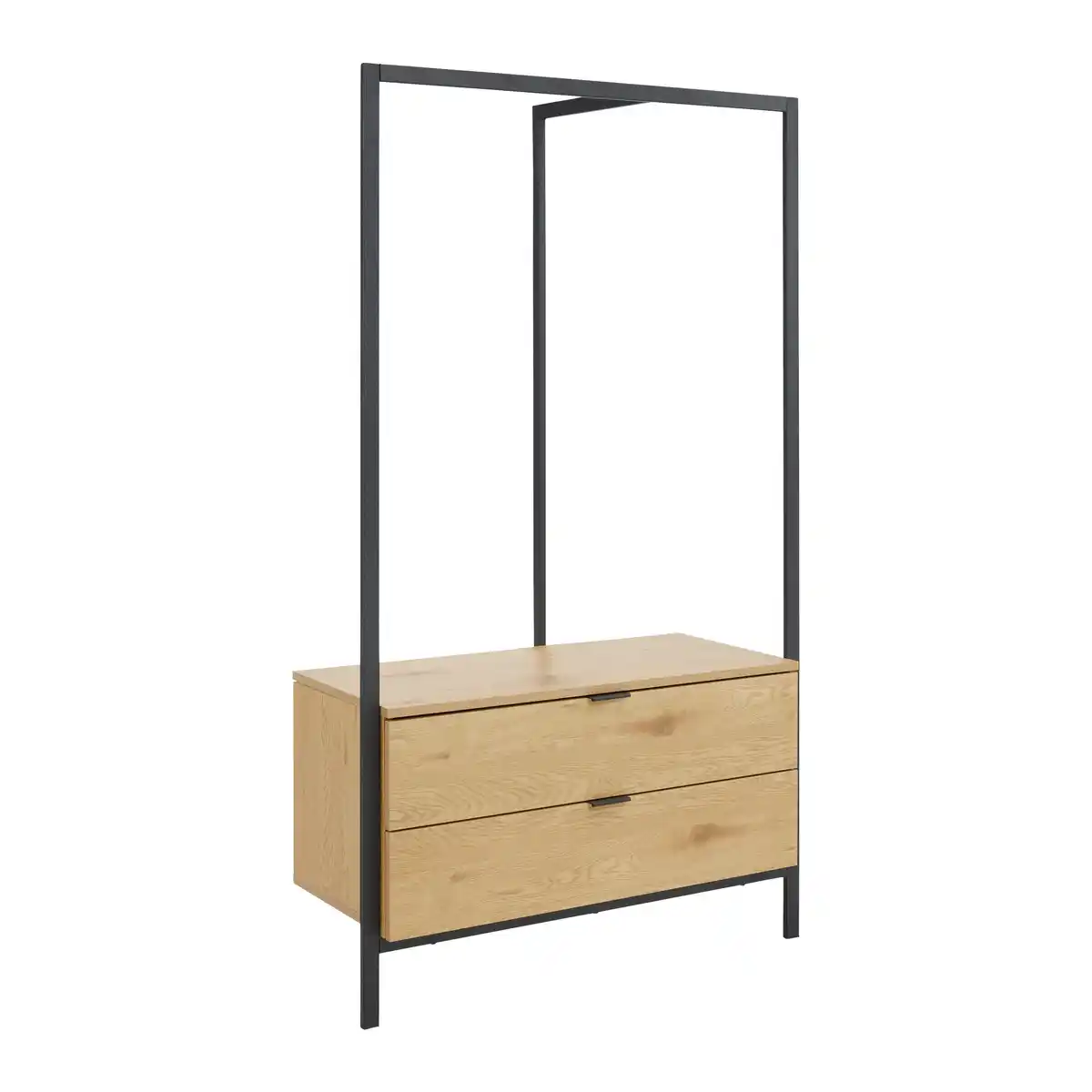 Bild 1 von Garderobe Connor Eichefarben/Schwarz MDF, Eichefarben