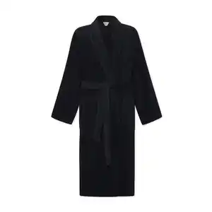 Moeve Bademantel Homewear, Schwarz, Textil, Uni, Gr. S, Oeko-Tex® Standard 100, Taschen, besonders flauschig, angenehm warm, hochwertige Qualität, atmungsaktiv, Badtextilien, Bademäntel, Bademänt