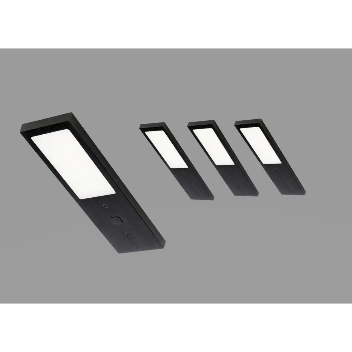 Bild 1 von Unterbauleuchten-Set, Schwarz, Metall, 4-teilig, G, 5x0.7x17 cm, Farbwechsler, Touch-Schalter (on/off), Lampen & Leuchten, Innenbeleuchtung, Unterbauleuchten, G