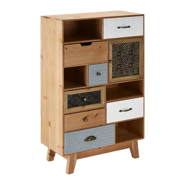 Bild 1 von Kommode Frame Multicolor Echtholz/MDF, Multicolor, Kieferfarben