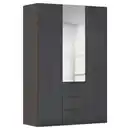 Bild 1 von Novel Drehtürenschrank, Graphit, Metall, 3 Fächer, 3 Schublade(n) Schubladen, 151x235x61 cm, Blauer Engel, BQ - Bündnis für Qualität, Made in Germany, DIN EN ISO 50001, Typenauswahl, Beimöbel e