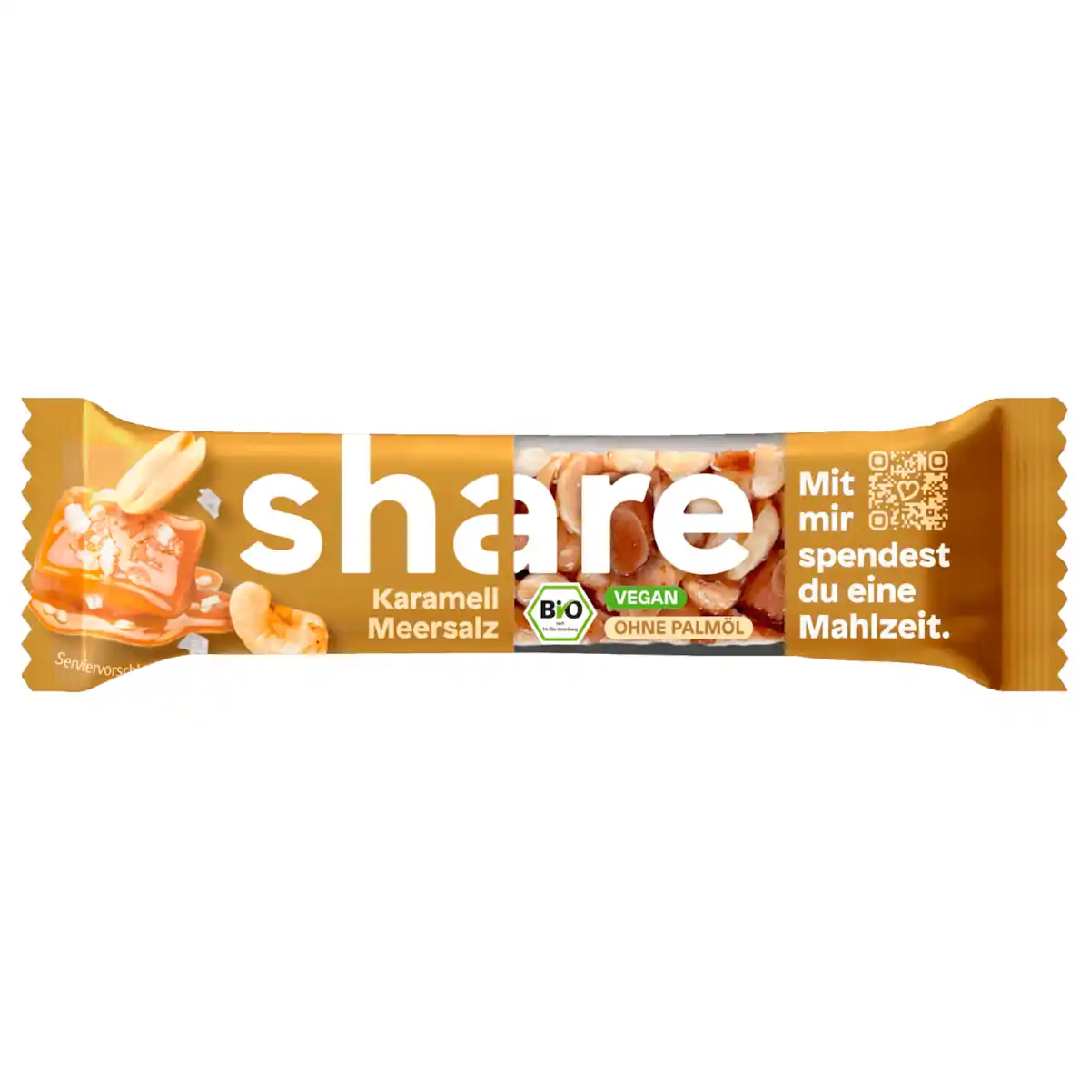 Bild 1 von share Bio Nussriegel Karamell Meersalz 35g
