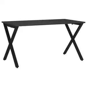 Novel Schreibtisch Gw-Tivolo, Graphit, Schwarz, Metall, Holzwerkstoff, rechteckig, X-Form, 80x75x140 cm, in verschiedenen Holz-Dekoren erhältlich, justierbare Füße, Arbeitszimmer, Schreibtische, B