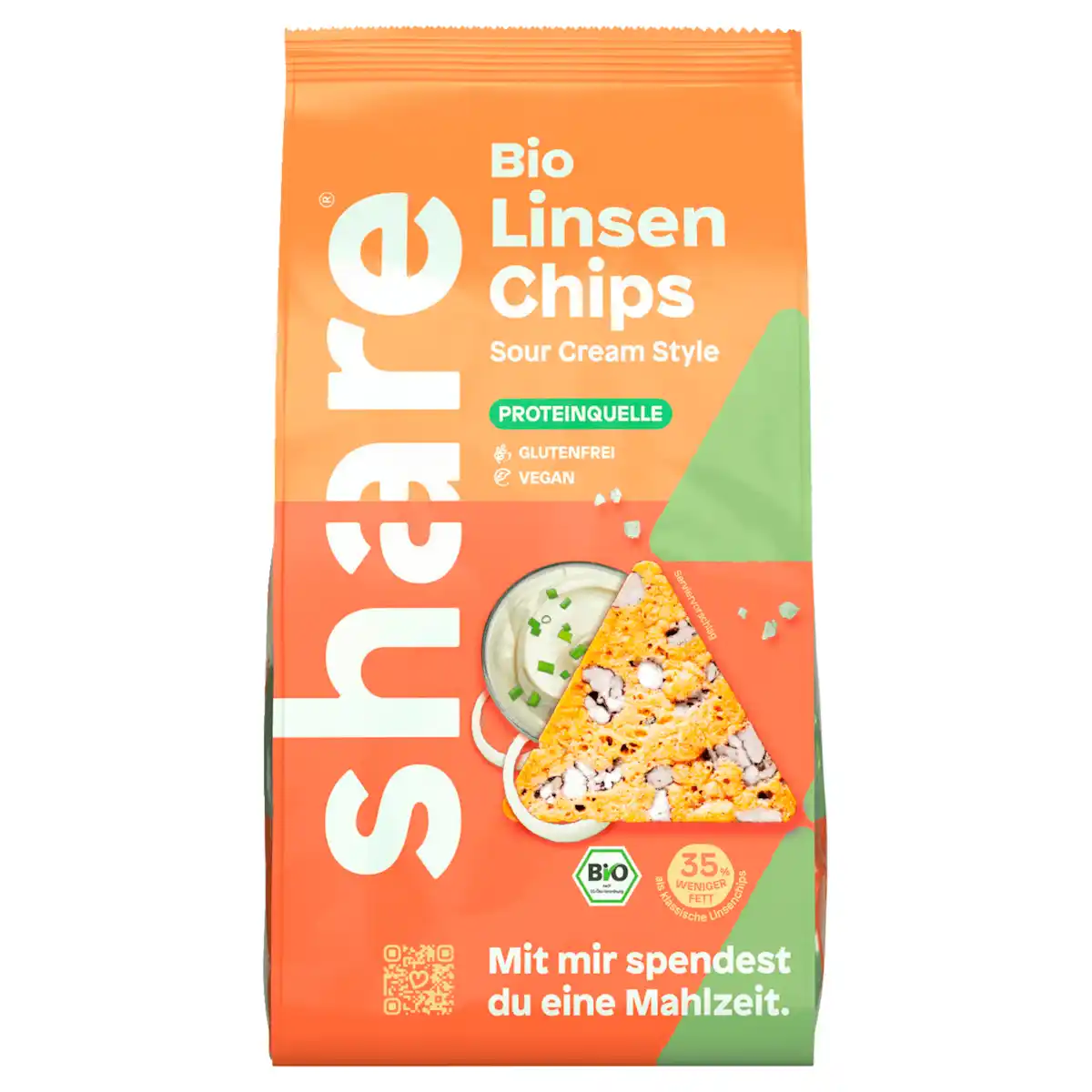 Bild 1 von share Bio Linsenchips Sour Cream Style glutenfrei vegan 80g