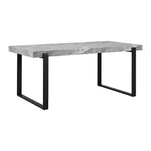 Esstisch Mila Grau MDF Mamoroptik ca. 180/90/76 cm, Grau