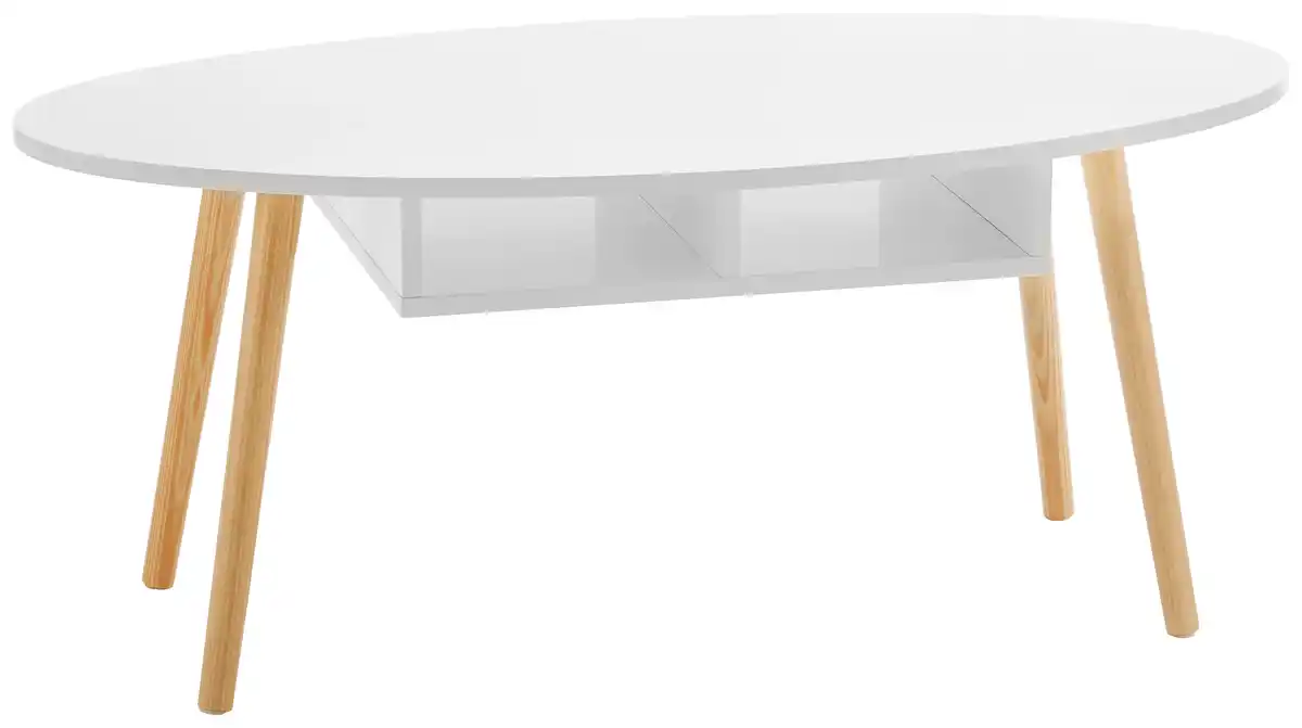 Bild 1 von Couchtisch Silvio Weiß/Pinienfarben MDF/Holz, Weiß