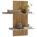 Bild 1 von Valnatura Wandboard, Perlmutt, Wildeiche, Holz, Metall, Wildeiche, massiv, 70x77x20.8 cm, Goldenes M, Made in Germany, Wohnzimmer, Regale, Wandboards